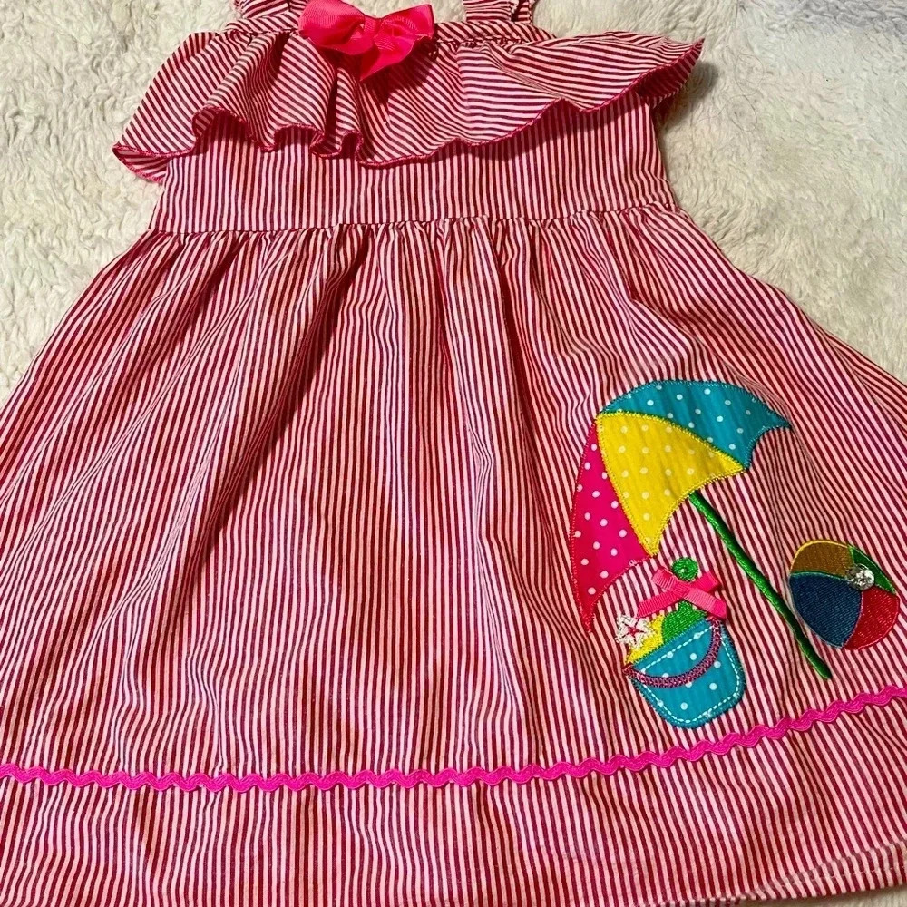 Nannett little girl sleeveless sun dress.